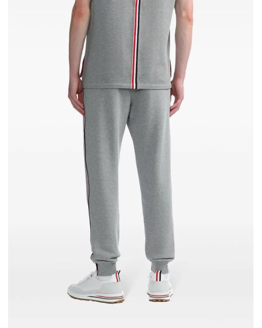 Thom Browne Gray Rwb Stripe Loopback Sweatpants for men