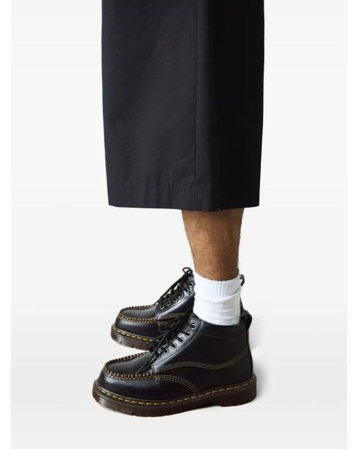 Dr. Martens Black Lowell Chukka Moc Toe Leather Ankle Boots