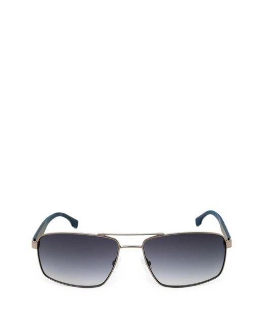 Boss Blue Rectangle-Frame Sunglasses for men