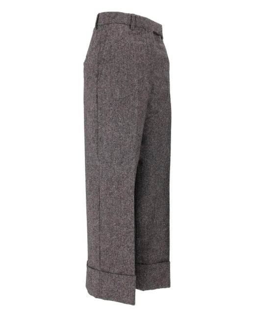 Thom Browne Gray Belt-Loops Trousers