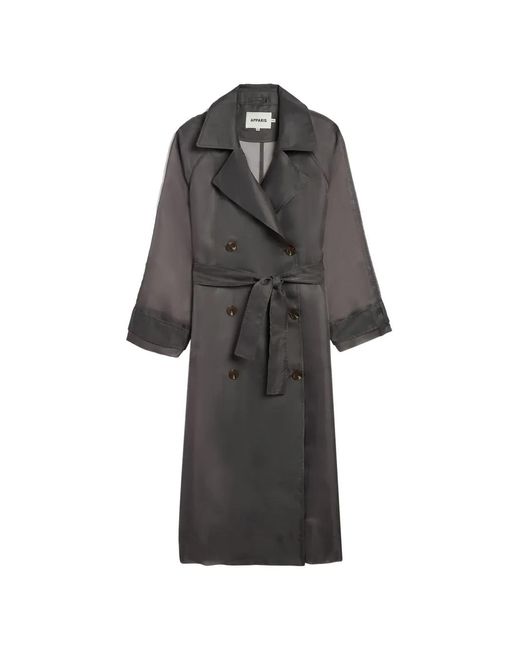 Tagliatore レディース ブラック Savannah ダブルブレスト トレンチ