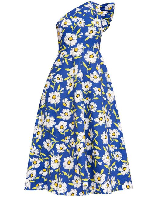 Abito midi a fiori di Kate Spade in Blue