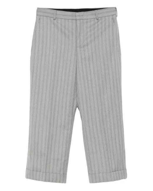 Moschino ストライプ クロップドパンツ Gray