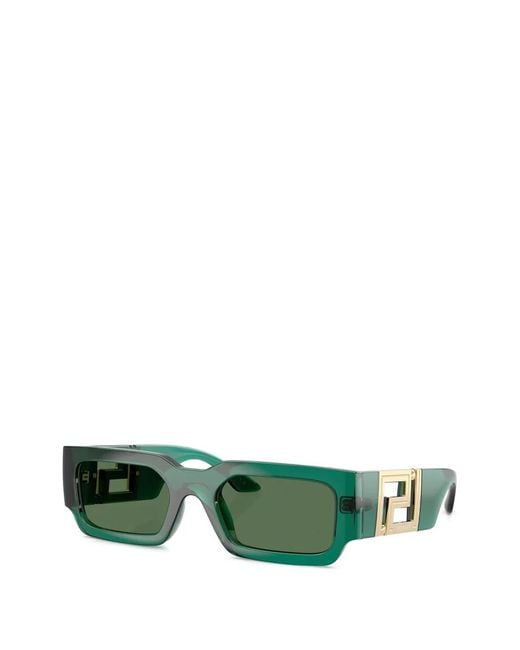 Versace Green Rectangle-Frame Sunglasses for men