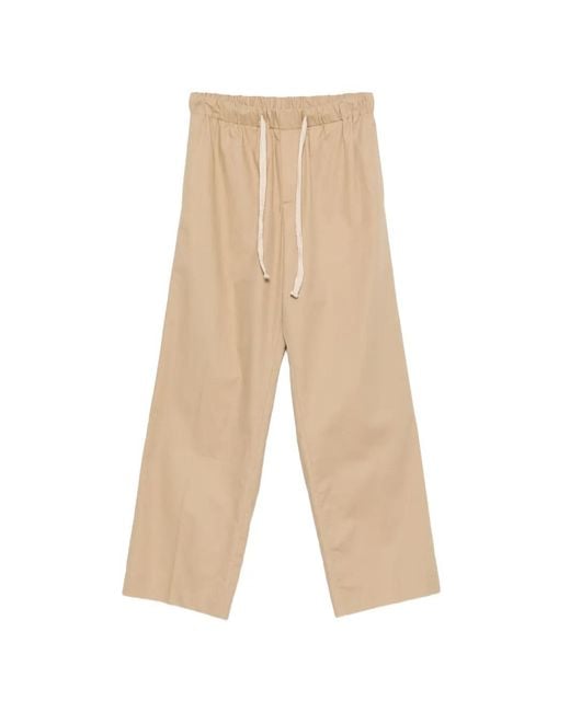 Sandro White Drawstring-Waist Trousers for men