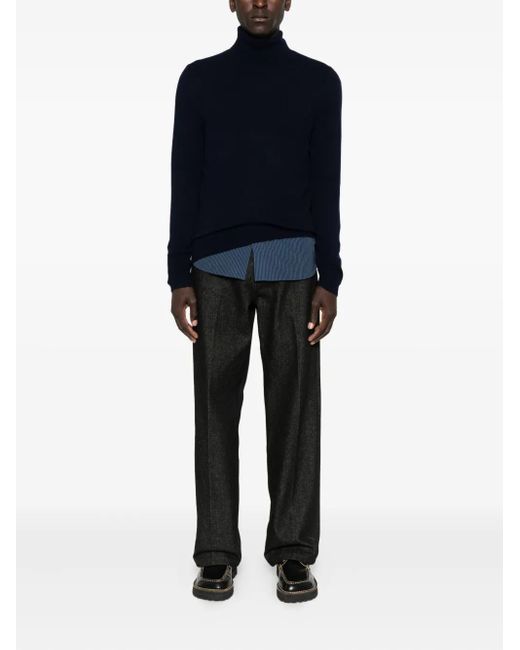 Bompard Black Turtleneck Sweater for men