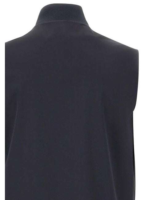 Rrd Blue Zip Mock-Neck Gilets for men