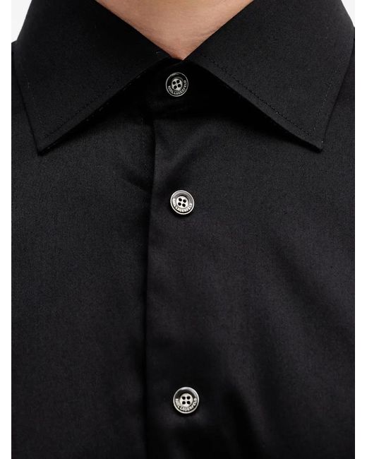 Karl Lagerfeld Black Button-Down Shirt for men