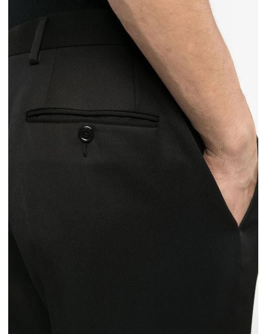Moschino Black Straight-Leg Tailored Trousers for men