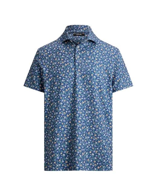 Ralph Lauren Blue Floral Polo Shirt for men