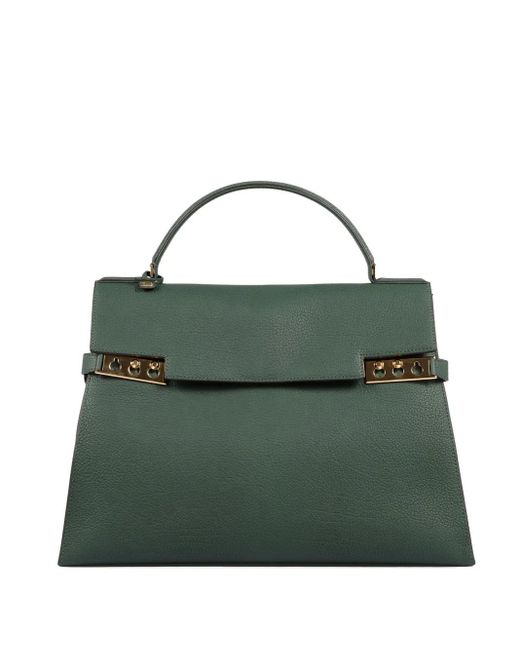 Delvaux Green Tempête Leather Tote Bag