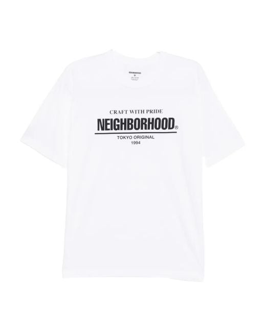 Neighborhood White Printed T-Shirt for men