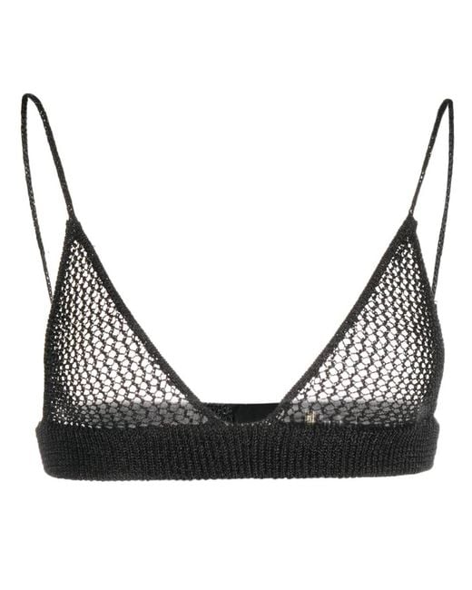 Dodo Bar Or Black Geddy Knitted Bra Top