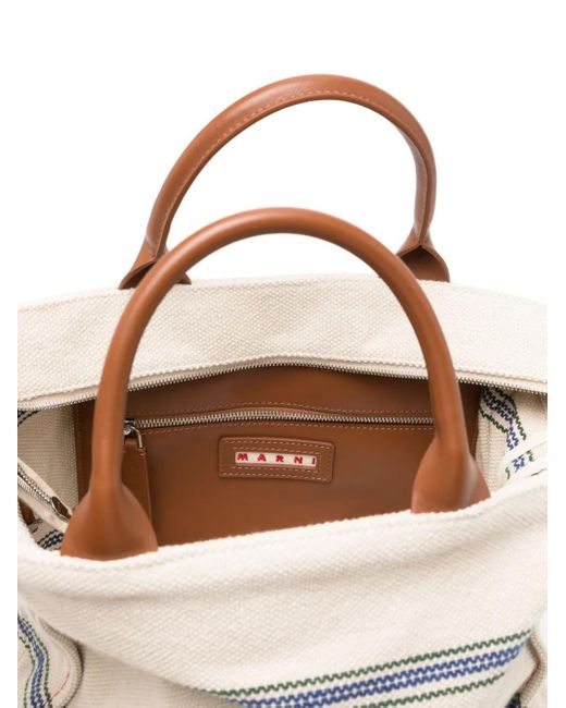 Marni Natural Small Basket Tote Bag for men