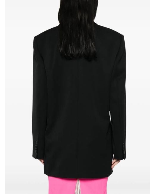 The Attico Black Notched-Lapels Blazer