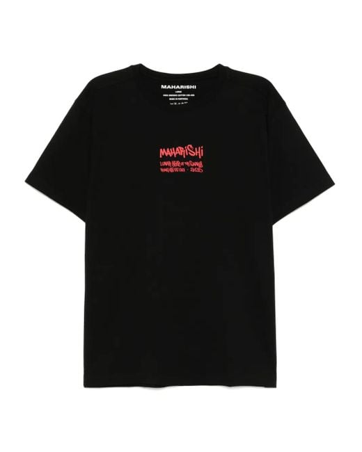 Maharishi Black Kay One Year Of The Snake T-Shirt for men