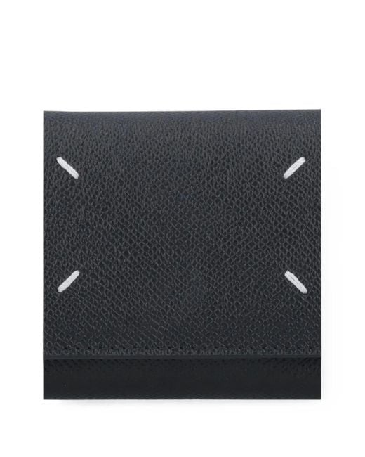 Maison Margiela Black Four Stitches Leather Wallet