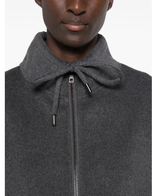 Giorgio Brato Gray Drawstring High-Neck Jacket