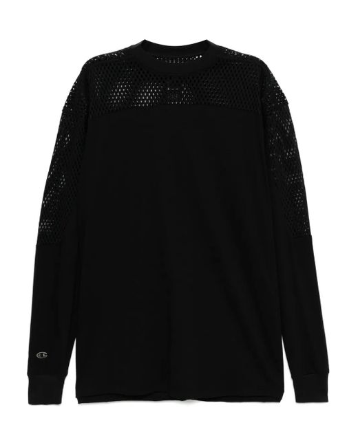 Rick Owens X Champion Black Girdered T-Shirt for men