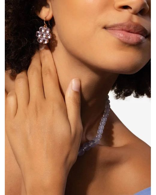 Orecchini Classic Floret Rose Of France di Irene Neuwirth in Pink