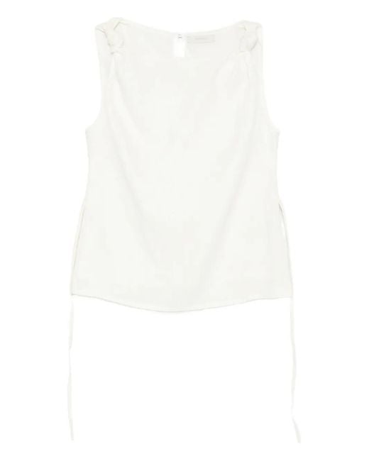 Faithfull The Brand White Flor Oberteil mit Knotendetail