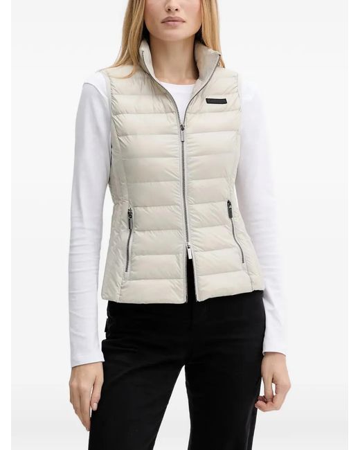 ARMANI EXCHANGE White Veste Sans Manches Zippée À Logo