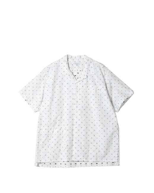 Engineered Garments メンズ ホワイト ポケット プリント キャンプ Engineered Garments メンズ ホワイト ポケット プリント キャンプ