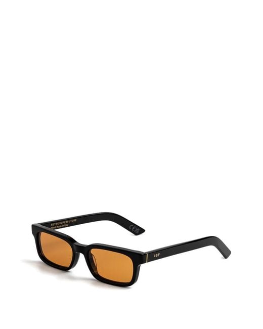 Retrosuperfuture Black Gesto Rectangle-Frame Sunglasses
