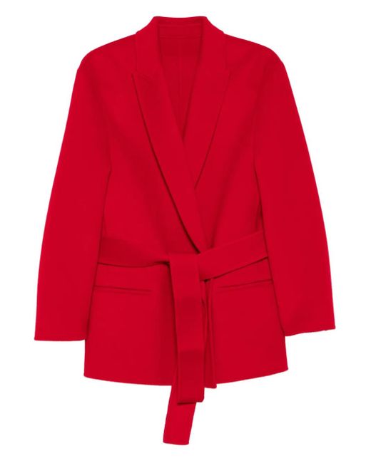 Alberta Ferretti Red Single-Breasted Blazer