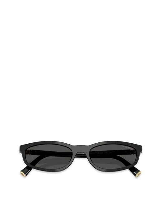 Miu Miu Brown Oval-Frame Sunglasses
