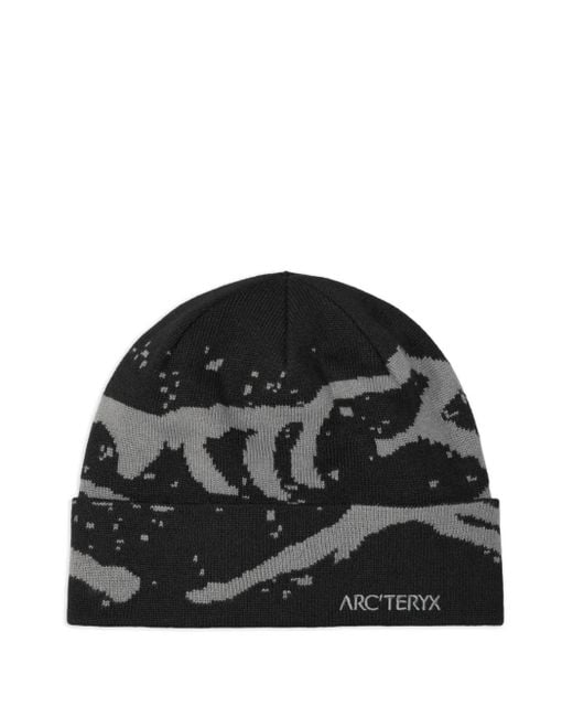 Arc'teryx Black Grotto Graphic-Pattern Beanie