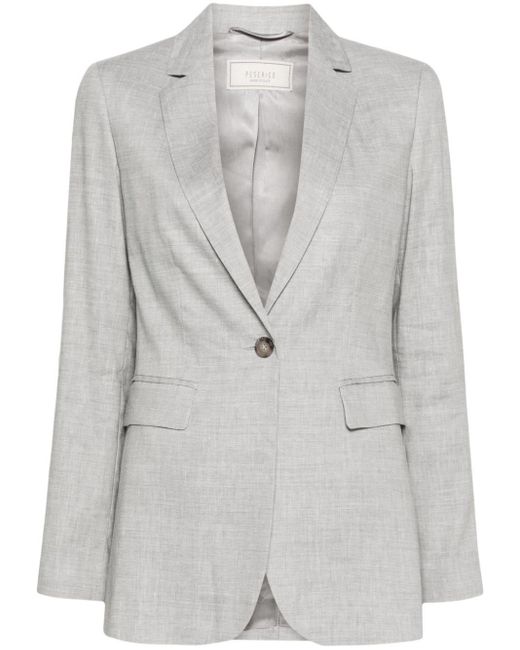 Single-breasted blazer Peserico de color Gray