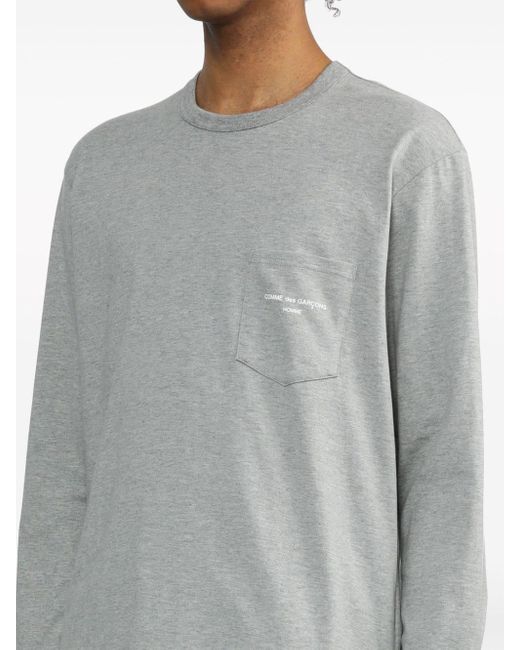 Comme des Garçons Gray Logo-print Cotton T-shirt for men