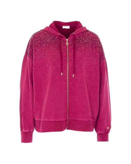Liu Jo Pink Hoodie À Ornements