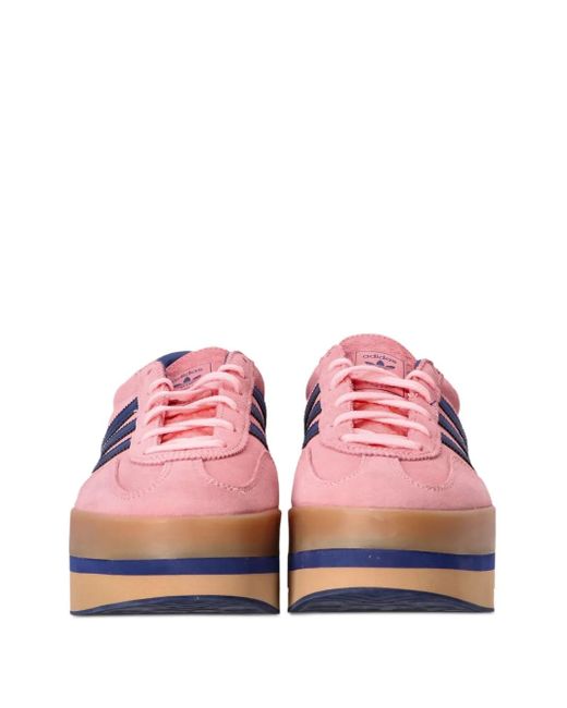 Adidas Pink Gazelle Stack Platform 3-Stripes Sneakers