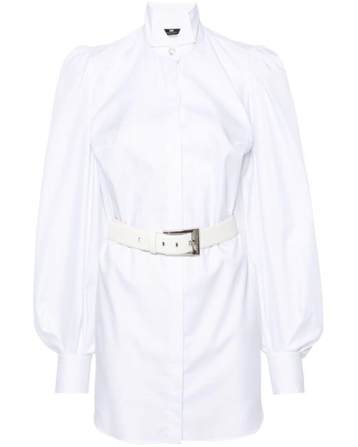 Elisabetta Franchi White Klassisches Hemdkleid