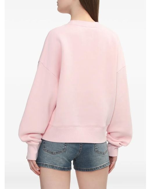A Bathing Ape Pink Round Camo Heart-Print Sweatshirt