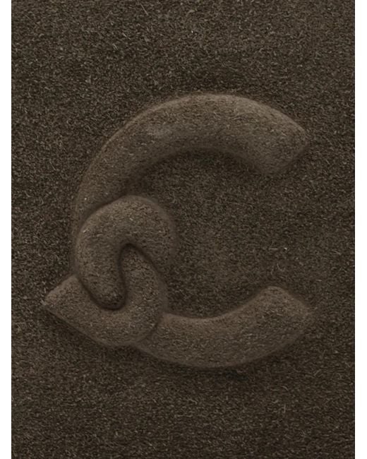 Coccinelle Brown Medium Lidia Logo-Embossed Suede Shoulder Bag