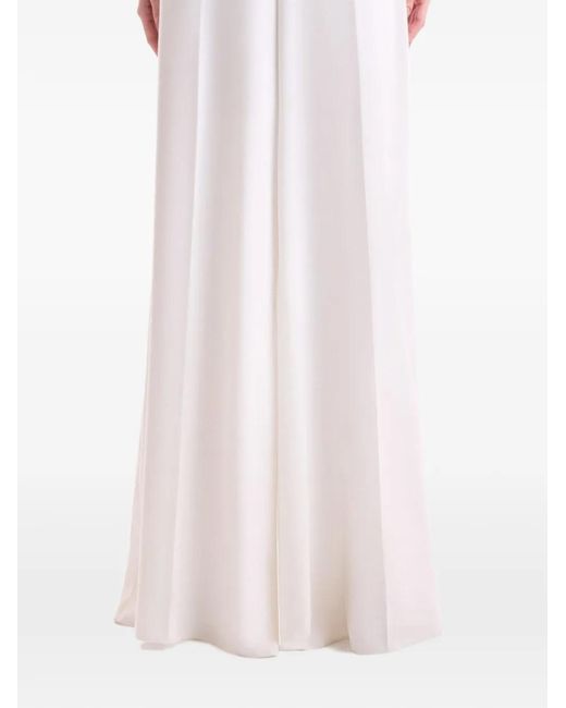 Gemy Maalouf White High-Waisted Wide-Leg Trousers