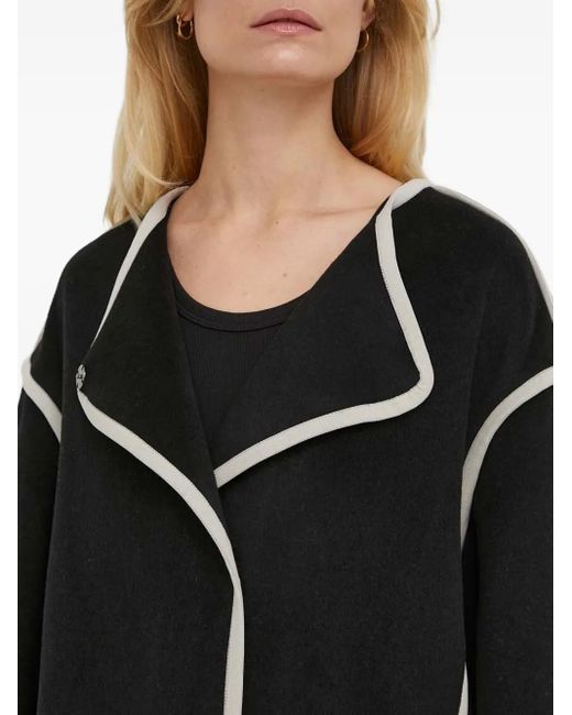 Bruuns Bazaar Black Jacke Mit Kontrastpaspeln