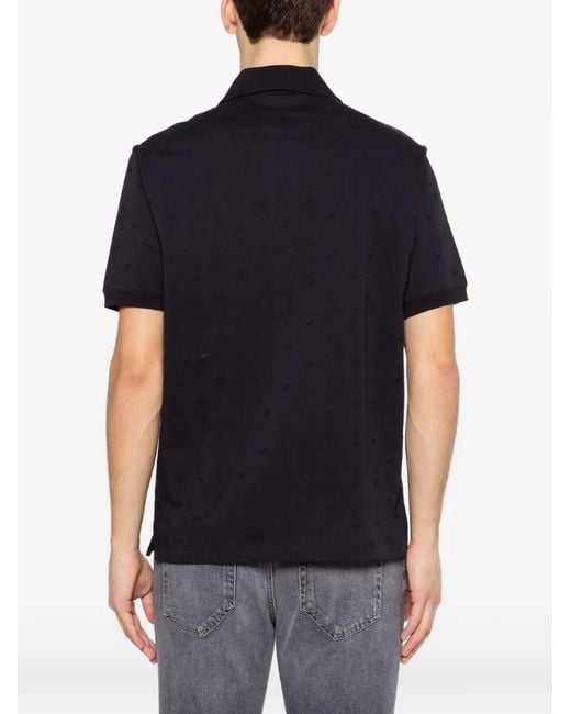 Emporio Armani Black Logo Cotton Polo Shirt for men