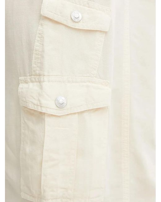 Guess White Zip-Front Cargo Skirt