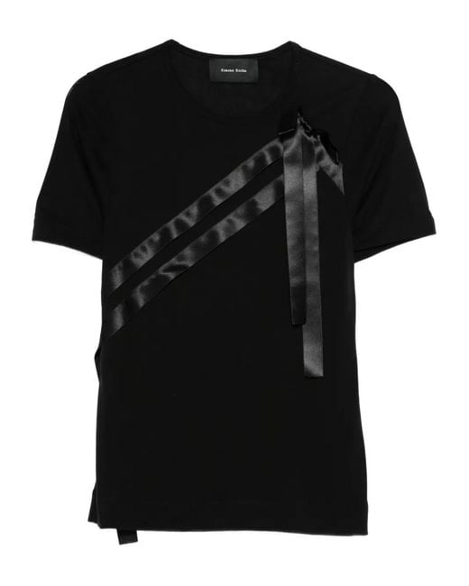 Simone Rocha Black Bow Sash T-Shirt