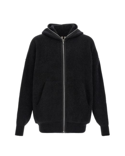 Rick Owens Black Zip-Fastening Hoodie for men