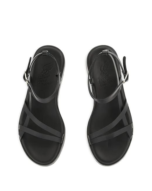 Ancient Greek Sandals White Stiliani Leather Sandals