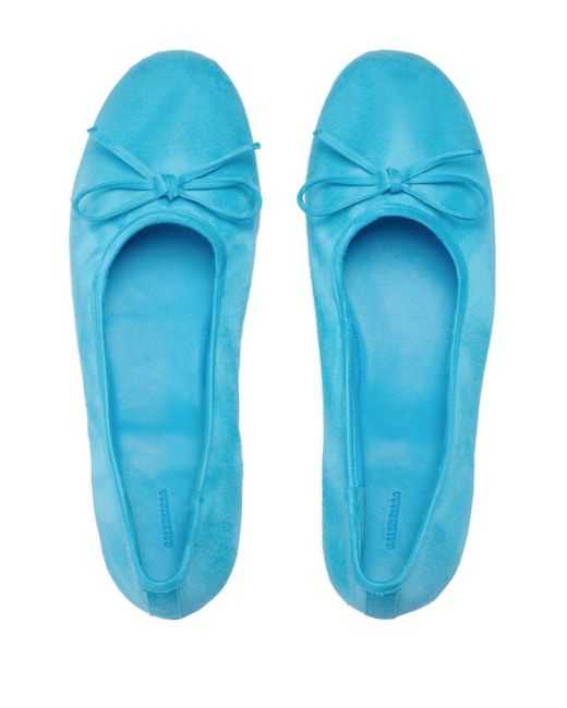 Balenciaga Blue Leopold Ballerina Shoes for men