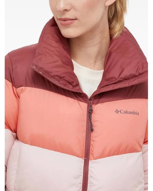 Columbia Red Logo-Print Puffer Jacket