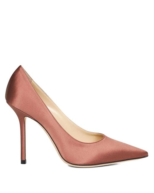 Jimmy Choo レディース ピンク Love 100mm サテンパンプス 【公式通販】