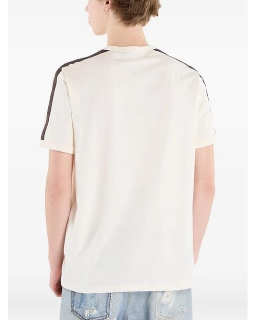 Fred Perry White Tape Ringer T-Shirt for men