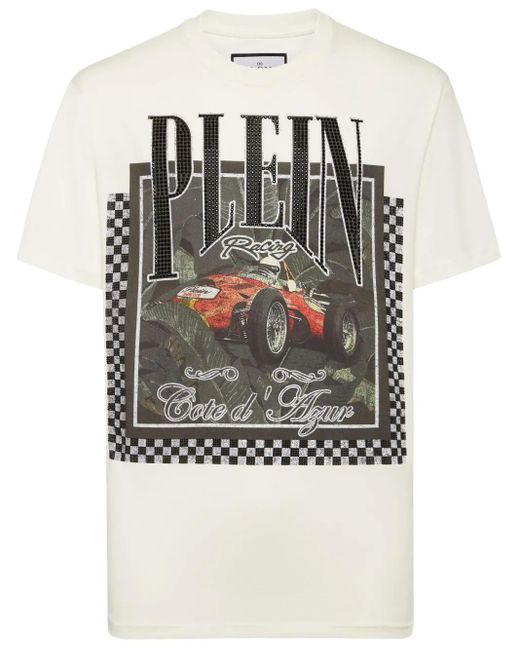 T-Shirt Con Stampa di Philipp Plein in Gray da Uomo